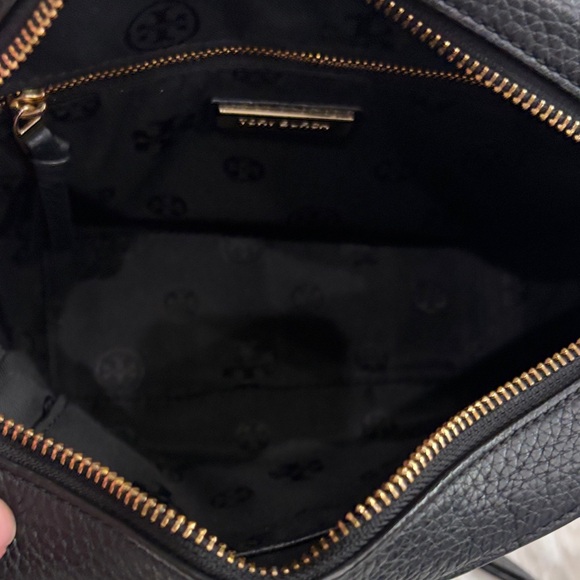 Tory Burch Black Pebbled Leather Crossbody with Tassel - Picture 8 of 17